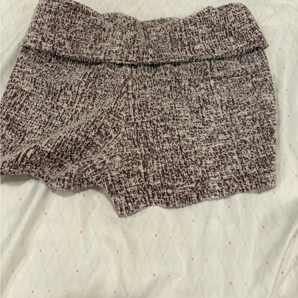 REVOLVE High Waist Textured Shorts in Maroon